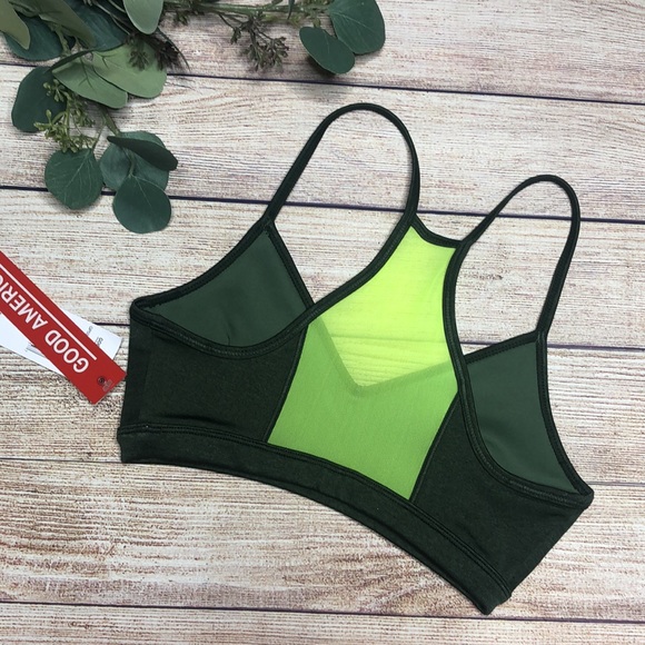 Good American Barely There Bralette in Heathered Forest Green - Picture 3 of 5